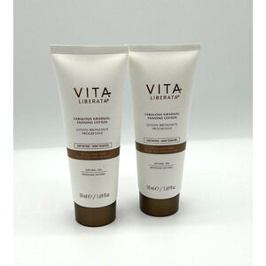 2X VITA LIBERATA Untinted Natural Tan Self-Tanning Gradual Lotion 1.69oz each